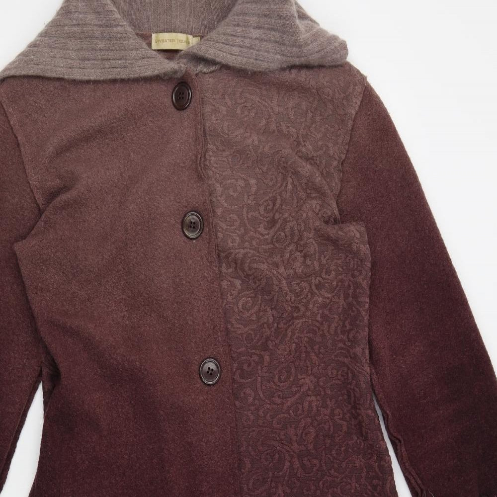 Sweater House Womens Red   Overcoat Coatigan Size L