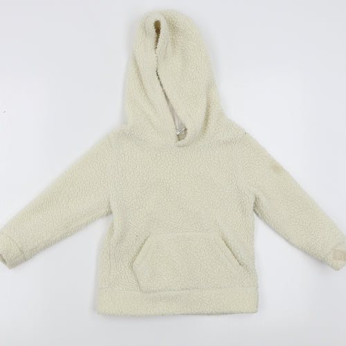 Gap Girls White   Pullover Hoodie Size 5 Years