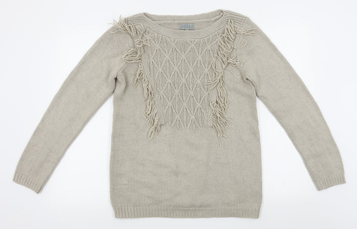 Joseph A Womens Beige Pullover Jumper Size S