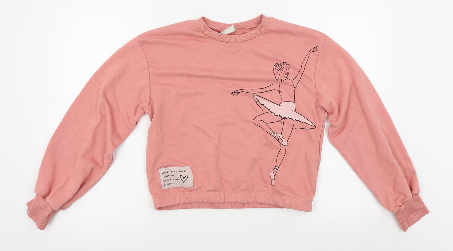LC Waikiki Girls Pink   Pullover Jumper Size 12-13 Years
