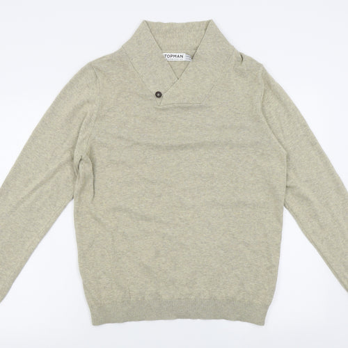 Topman Mens Beige   Pullover Jumper Size M