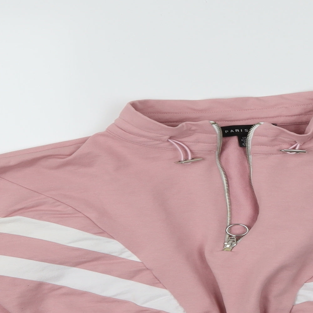 Parisian  Womens Pink   Pullover Sweatshirt Size 12  - Cropped