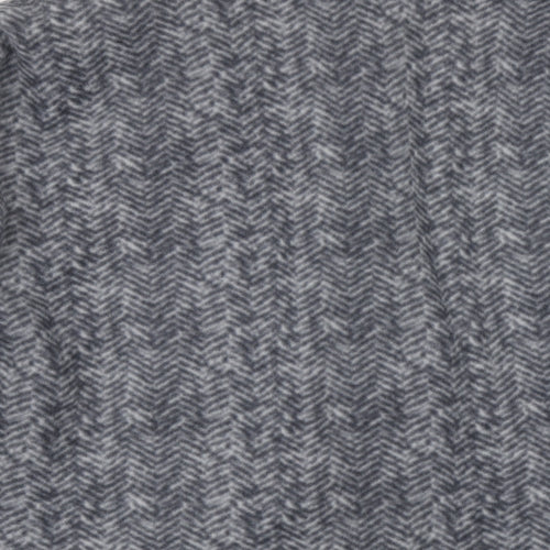 ann de lancay Womens Grey Striped  Jacket Coat Size 2XL