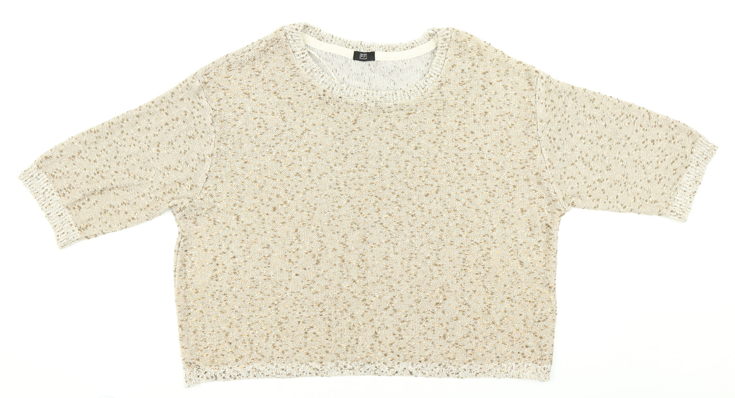 F&F Womens Beige   Cardigan Jumper Size 16