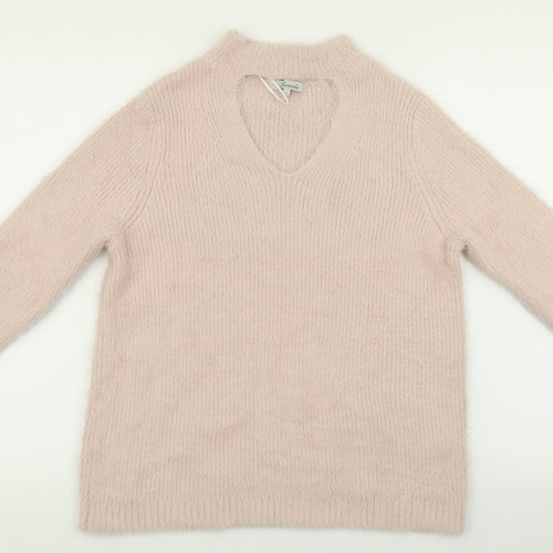 Peacocks Womens Pink   Pullover Jumper Size L