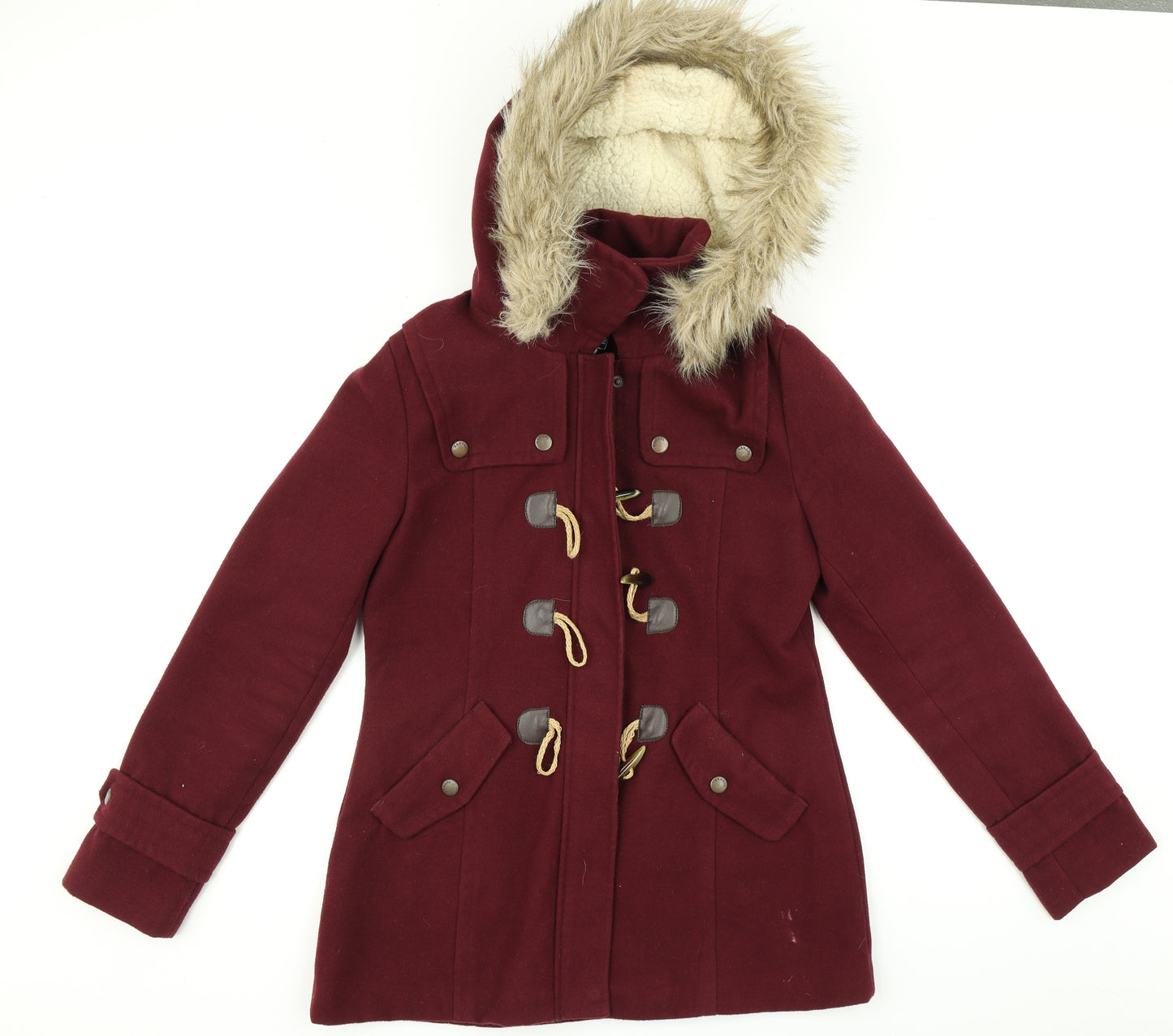 Kangol Womens Red   Parka Coat Size 10