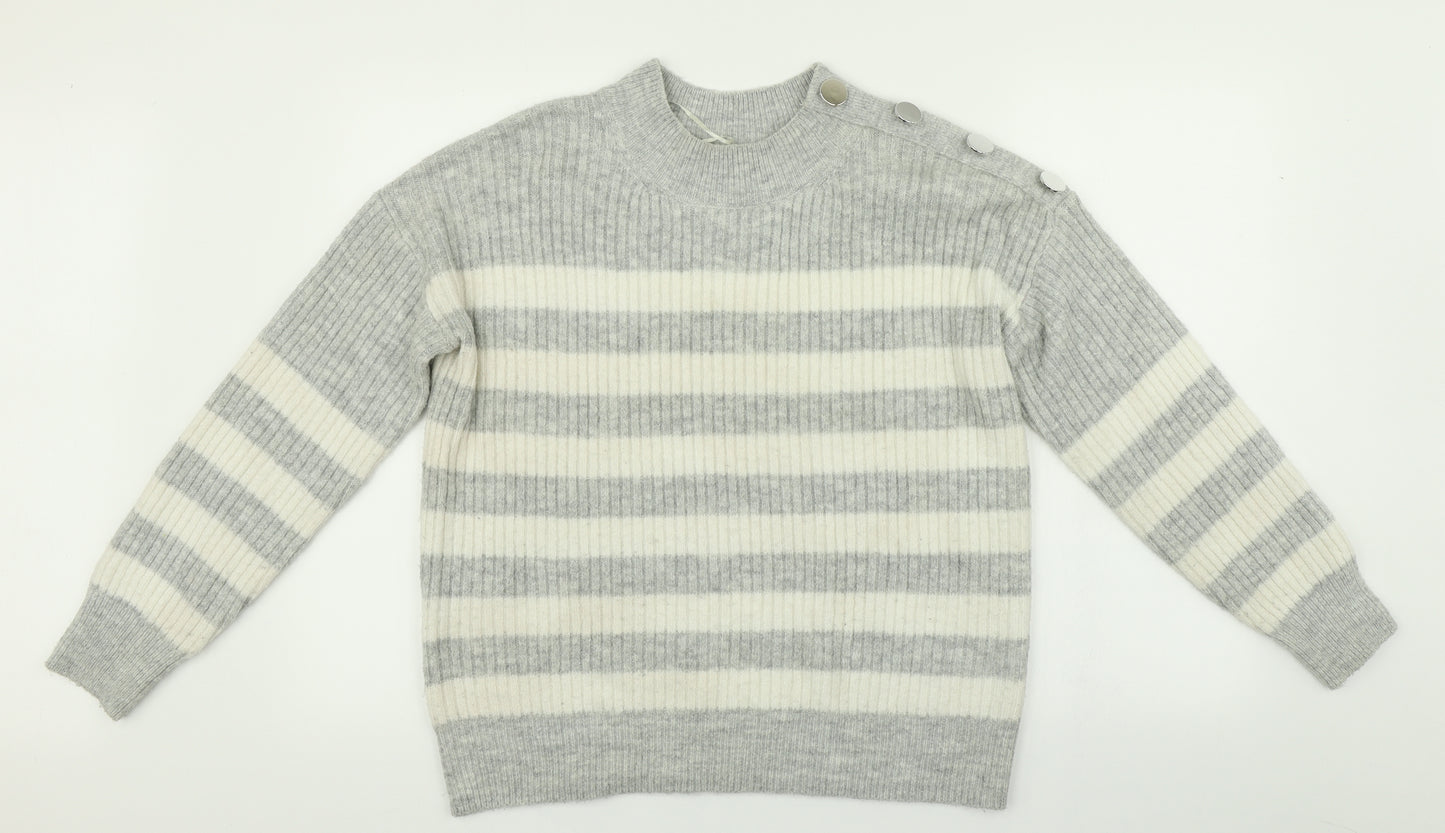 George Womens Multicoloured Striped  Pullover Jumper Size S