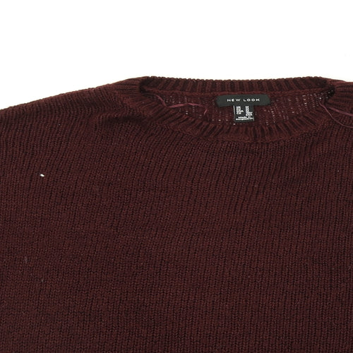 New Look Womens Red   Pullover Jumper Size M