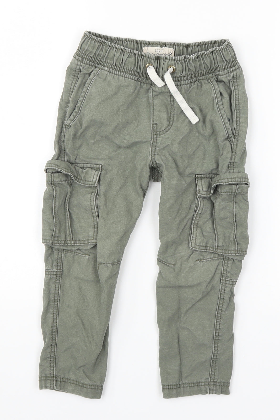 H&M Boys Green   Cargo Trousers Size 4 Years