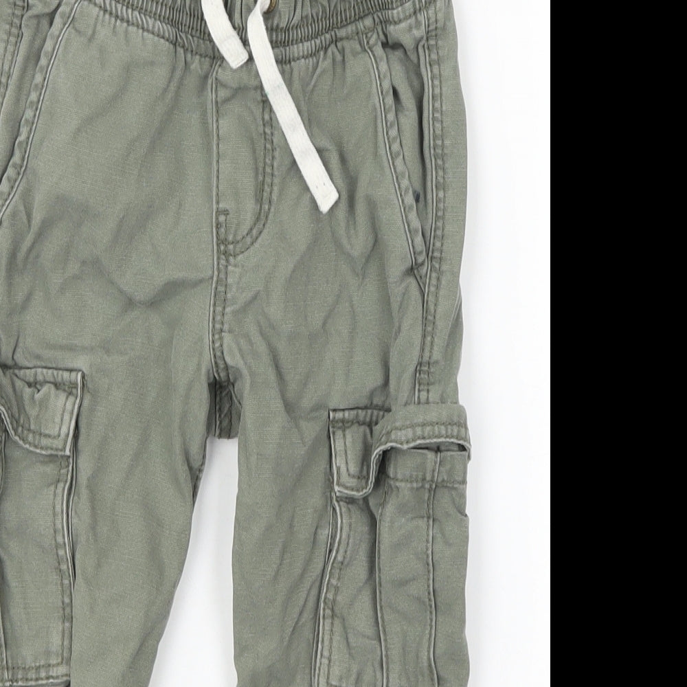 H&M Boys Green   Cargo Trousers Size 4 Years