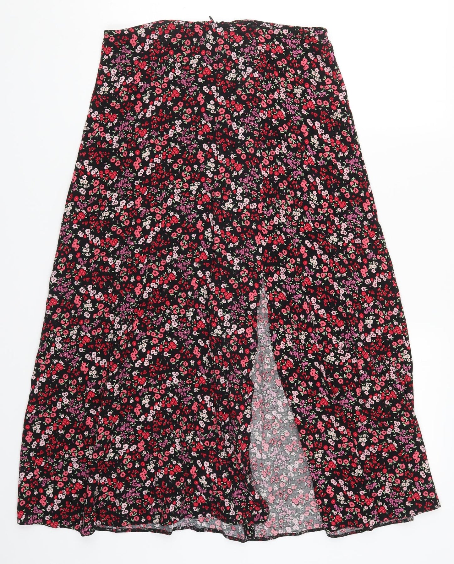 New Look Womens Pink Floral  A-Line Skirt Size 12