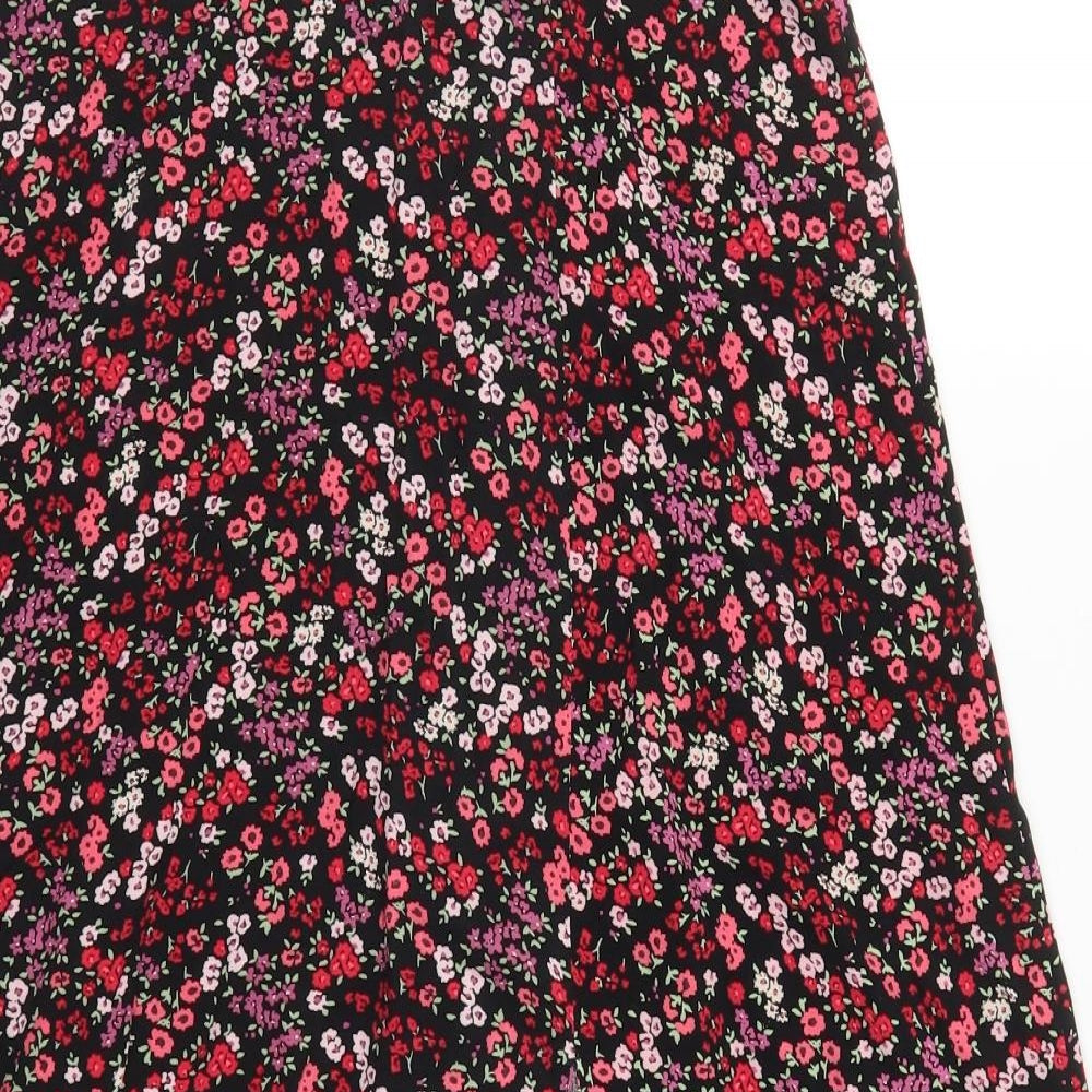 New Look Womens Pink Floral  A-Line Skirt Size 12