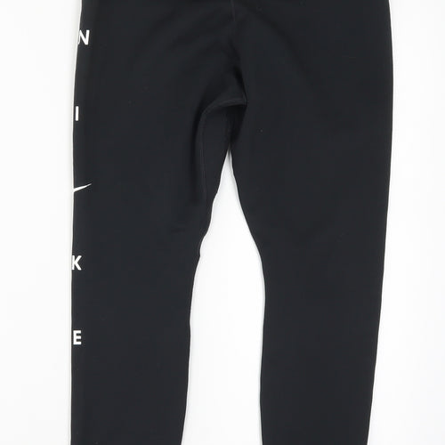 Nike Womens Black   Track Pants Leggings Size M L24 in