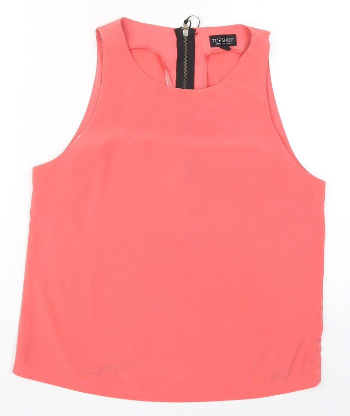 Topshop Womens Pink   Basic Tank Size 12
