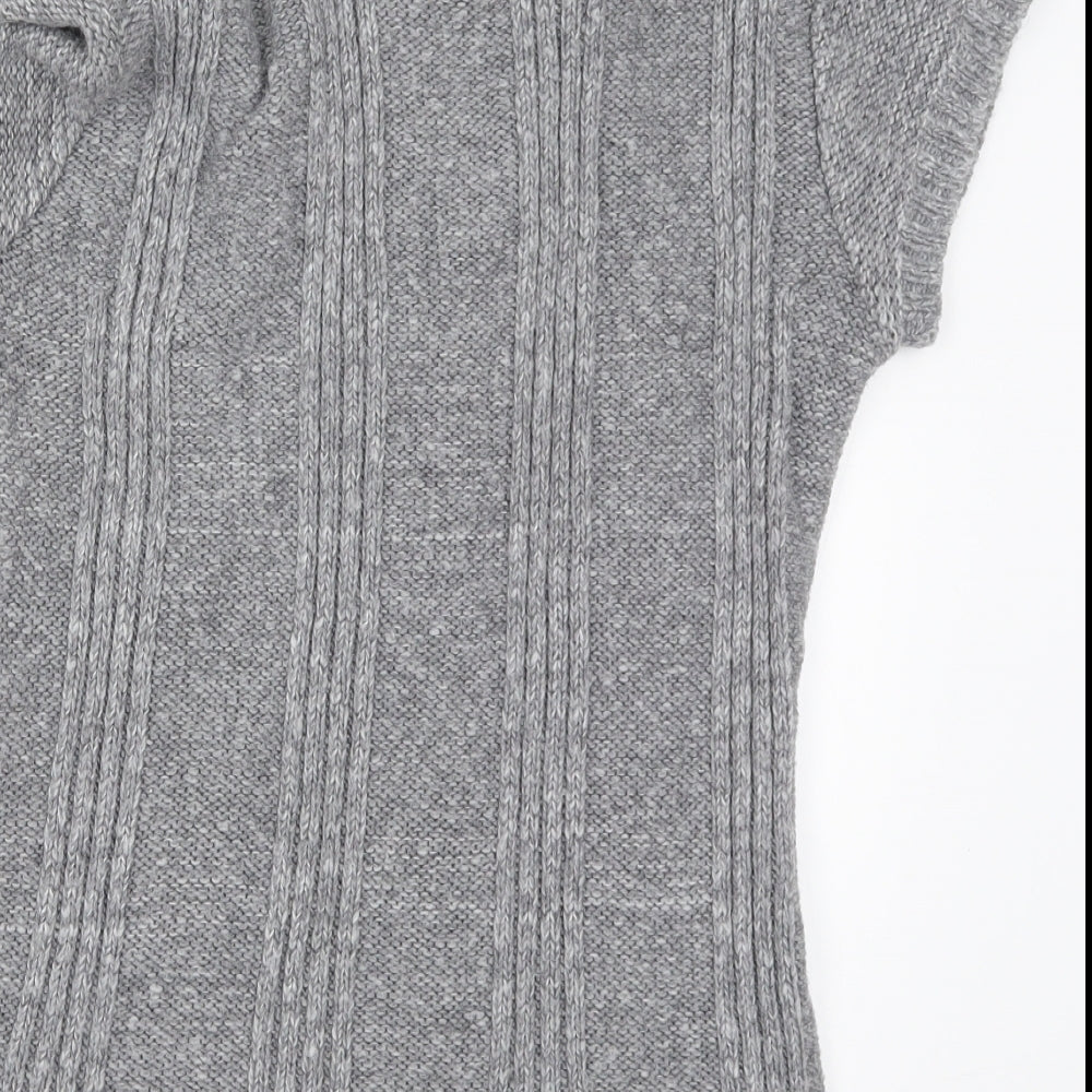 Mela Loves London Womens Grey  Knit Pullover Jumper Size S