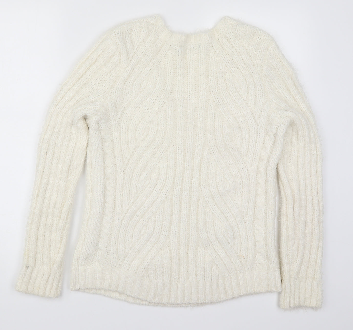 Marks and Spencer Womens White  Knit Pullover Jumper Size M