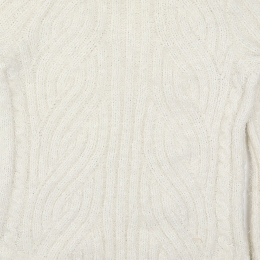 Marks and Spencer Womens White  Knit Pullover Jumper Size M