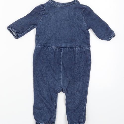 Gap Baby Blue  Denim Coverall One-Piece Size 6-9 Months