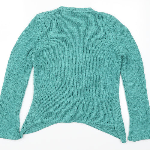 Preworn Womens Blue  Knit Cardigan Jumper Size S