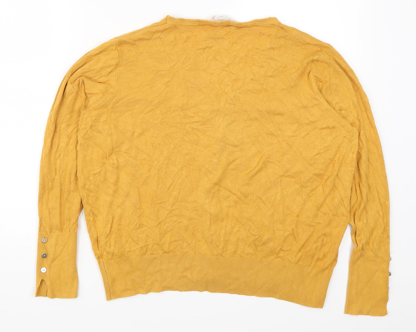 Primark Womens Yellow   Cardigan Jumper Size 18