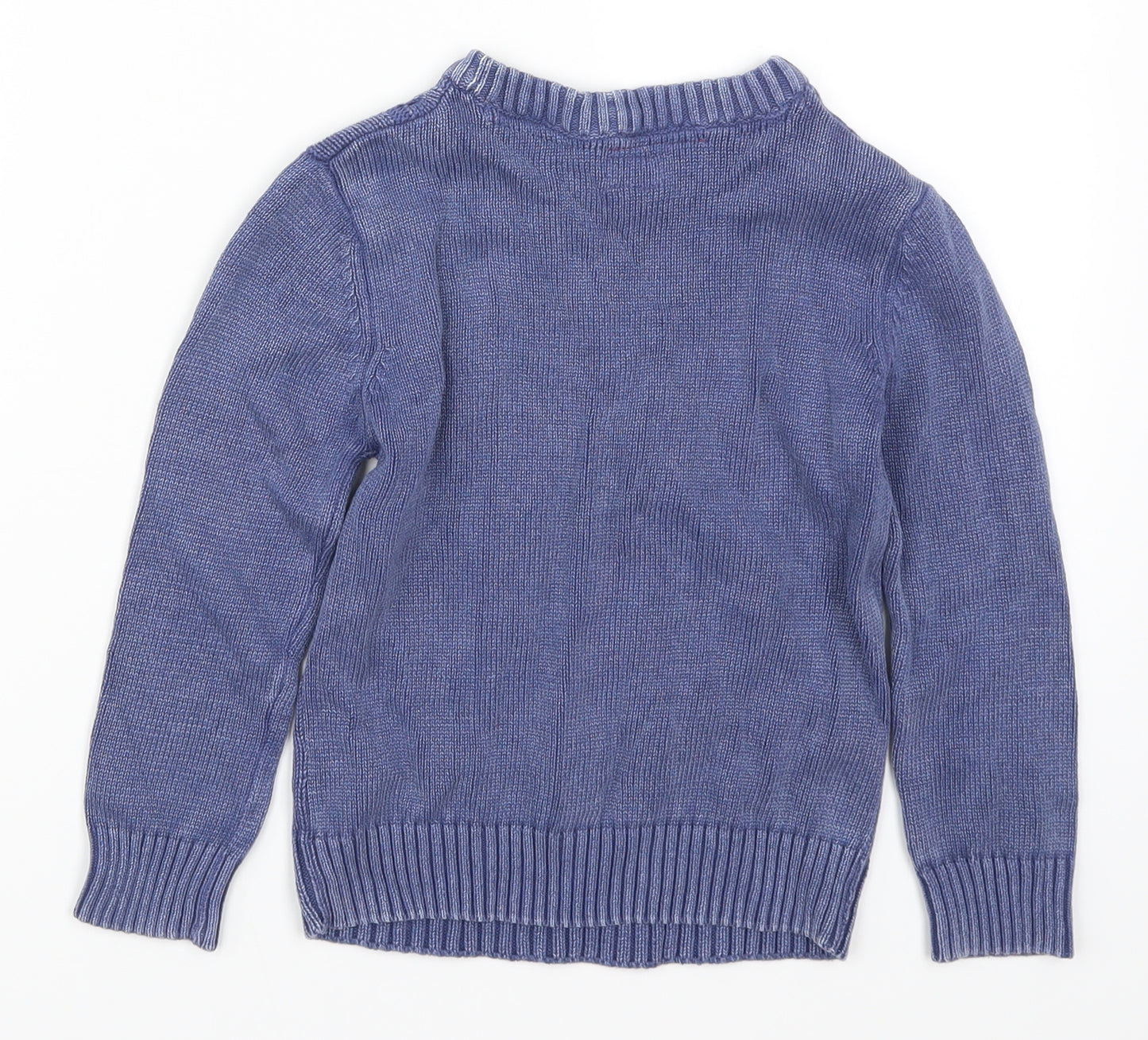 F&F Boys Blue  Knit Pullover Jumper Size 4-5 Years