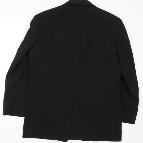 Preworn Mens Black Check  Jacket Suit Jacket Size 40