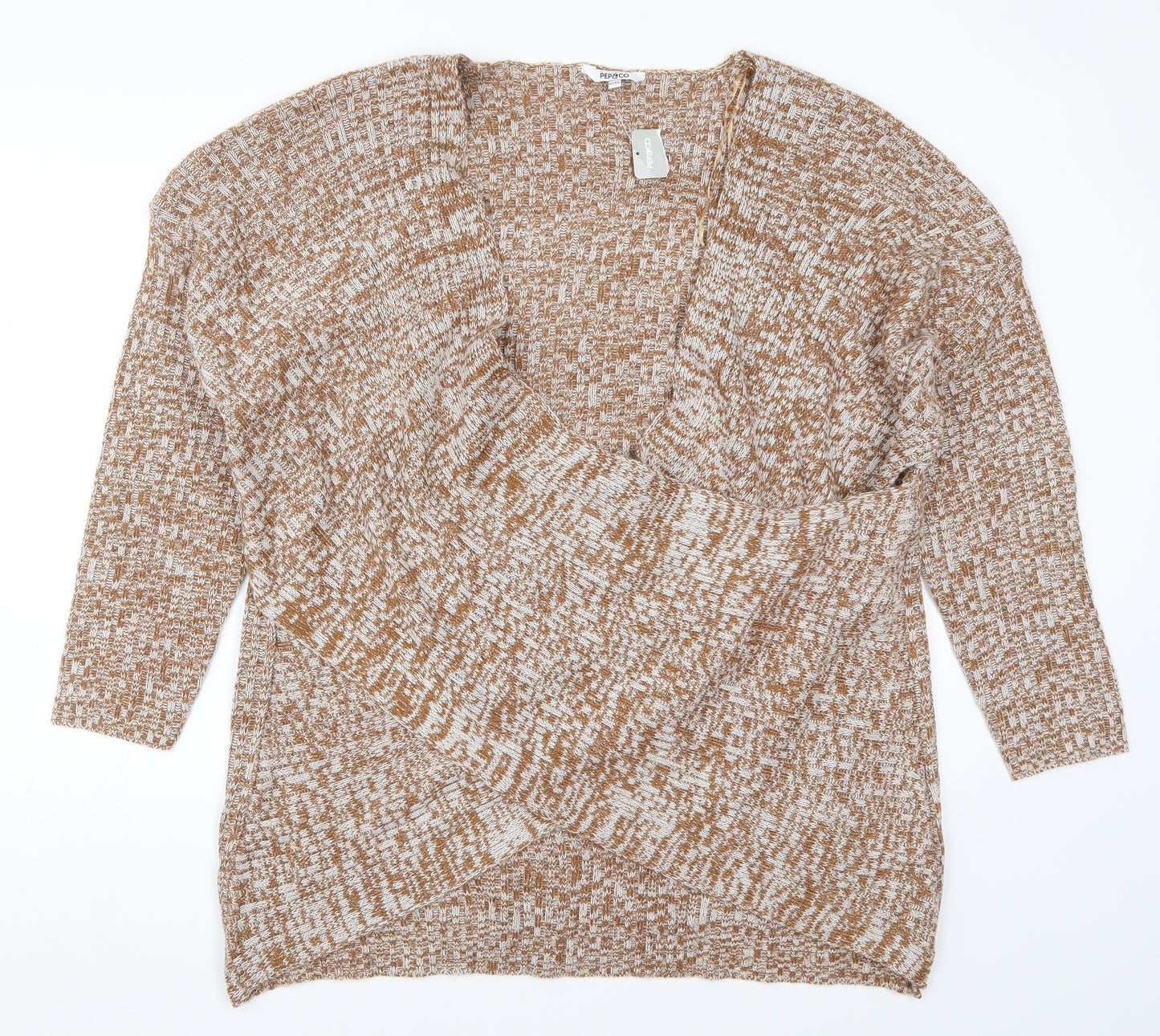 Pep & Co Womens Brown  Knit Pullover Jumper Size 22