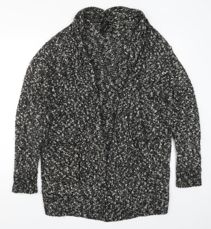 FOREVER 21 Womens Black Knit Cardigan Jumper Size M