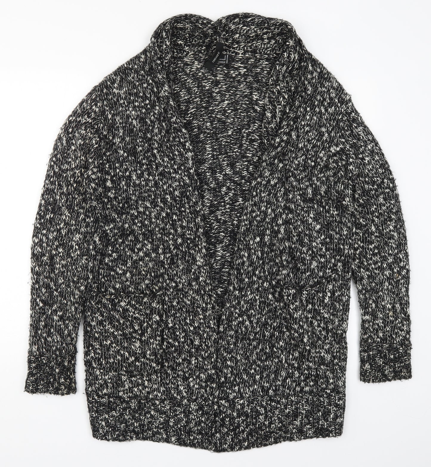 FOREVER 21 Womens Black  Knit Cardigan Jumper Size M