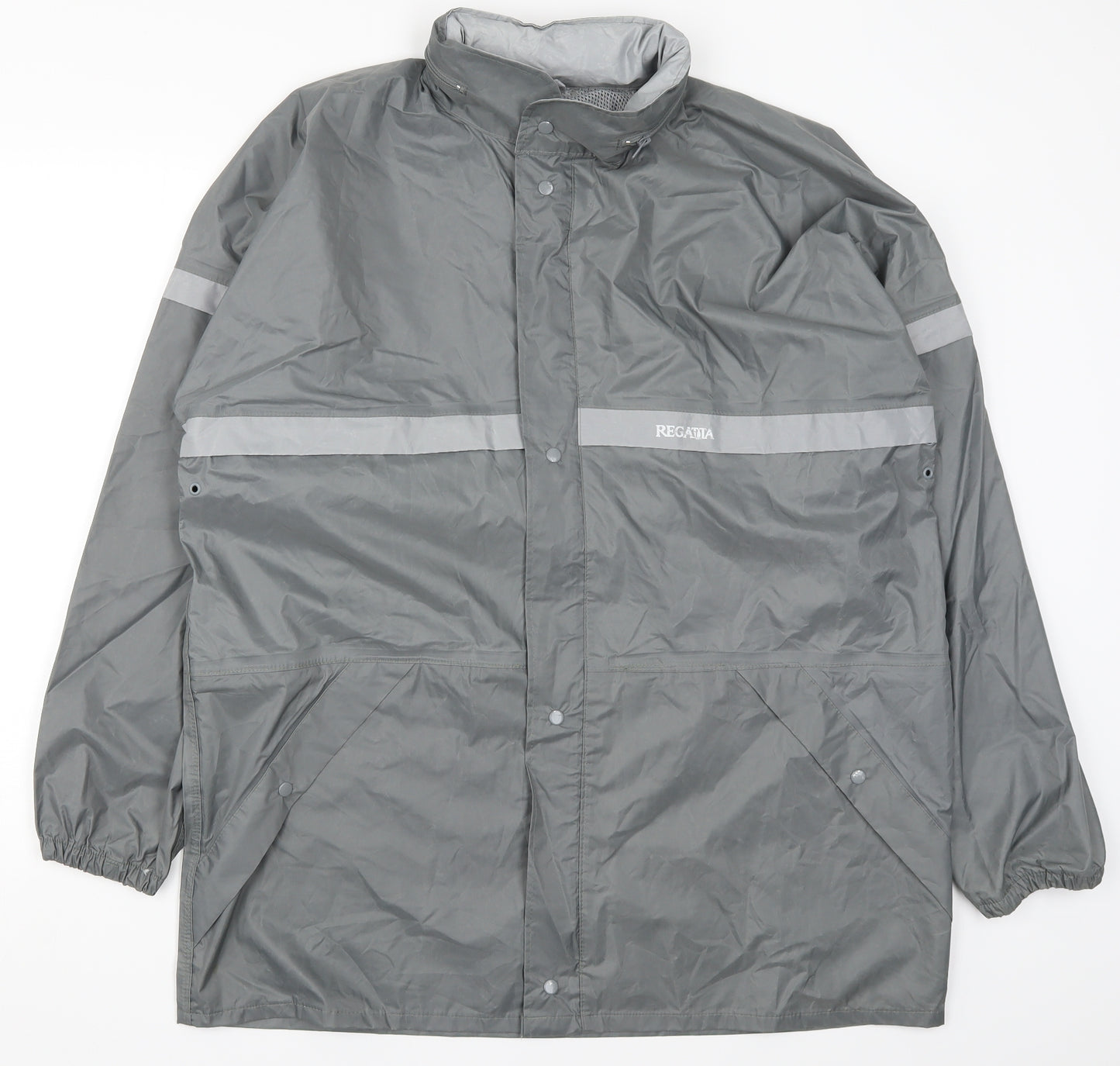 Regatta Mens Grey   Rain Coat Coat Size L
