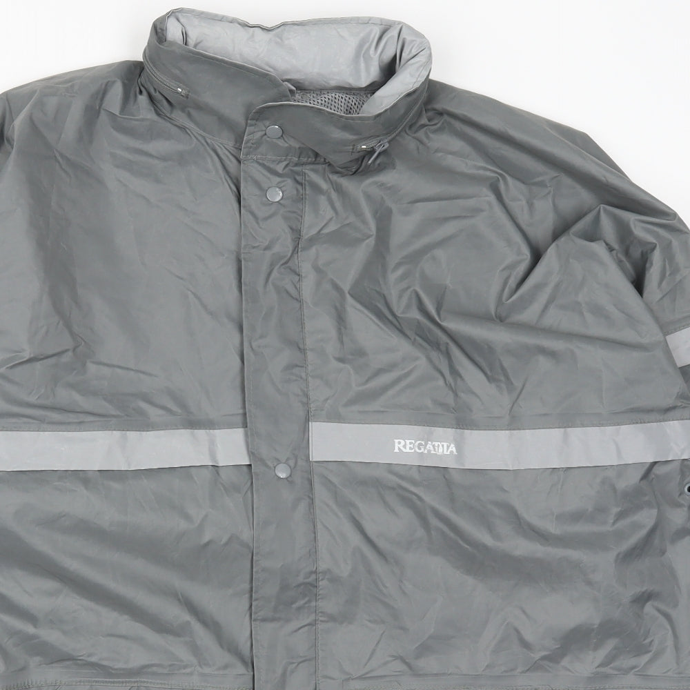 Regatta Mens Grey   Rain Coat Coat Size L
