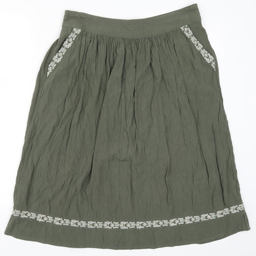 Marks and Spencer Womens Green   A-Line Skirt Size 14