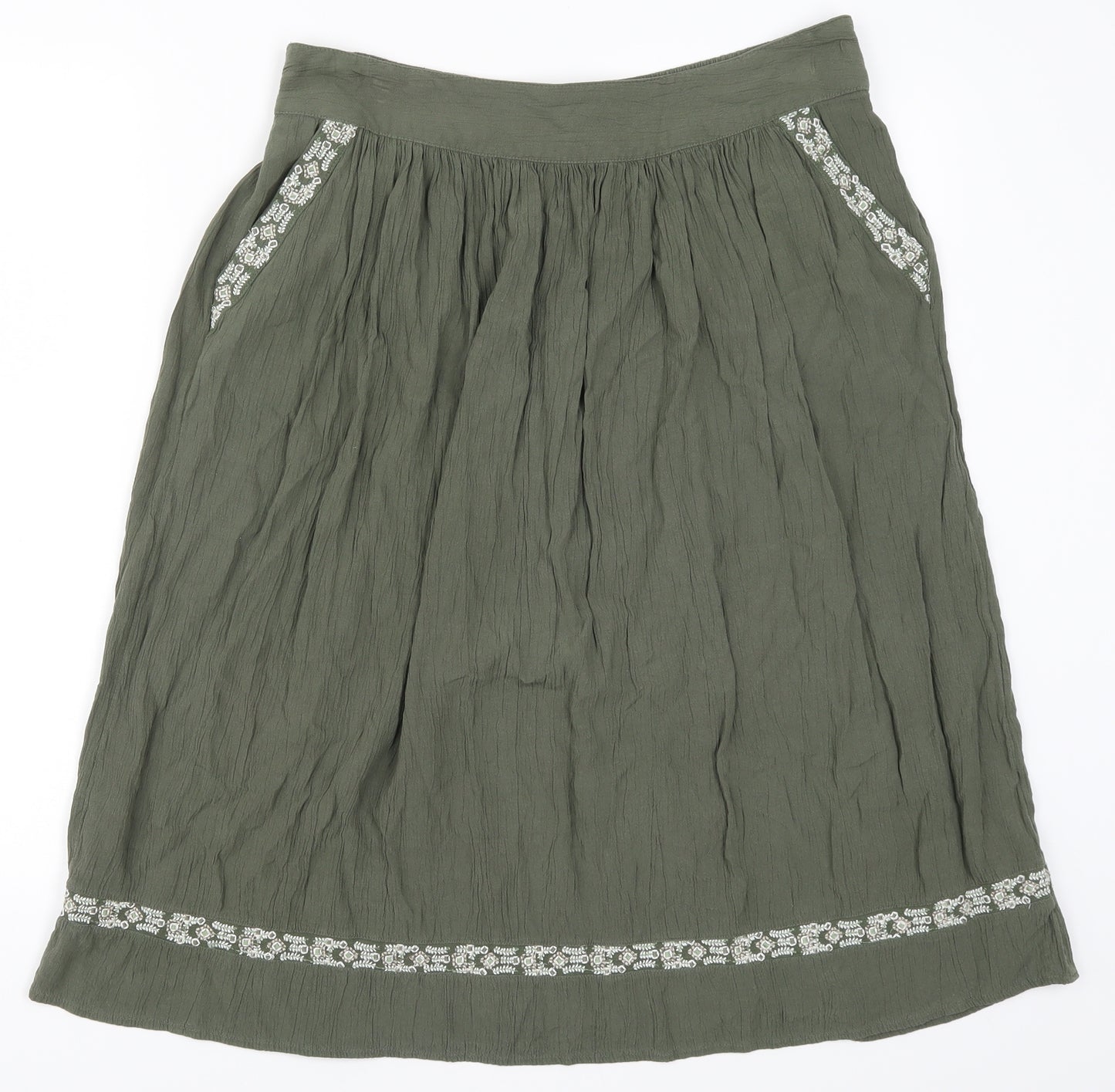 Marks and Spencer Womens Green   A-Line Skirt Size 14