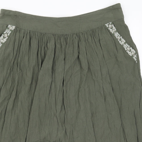 Marks and Spencer Womens Green   A-Line Skirt Size 14