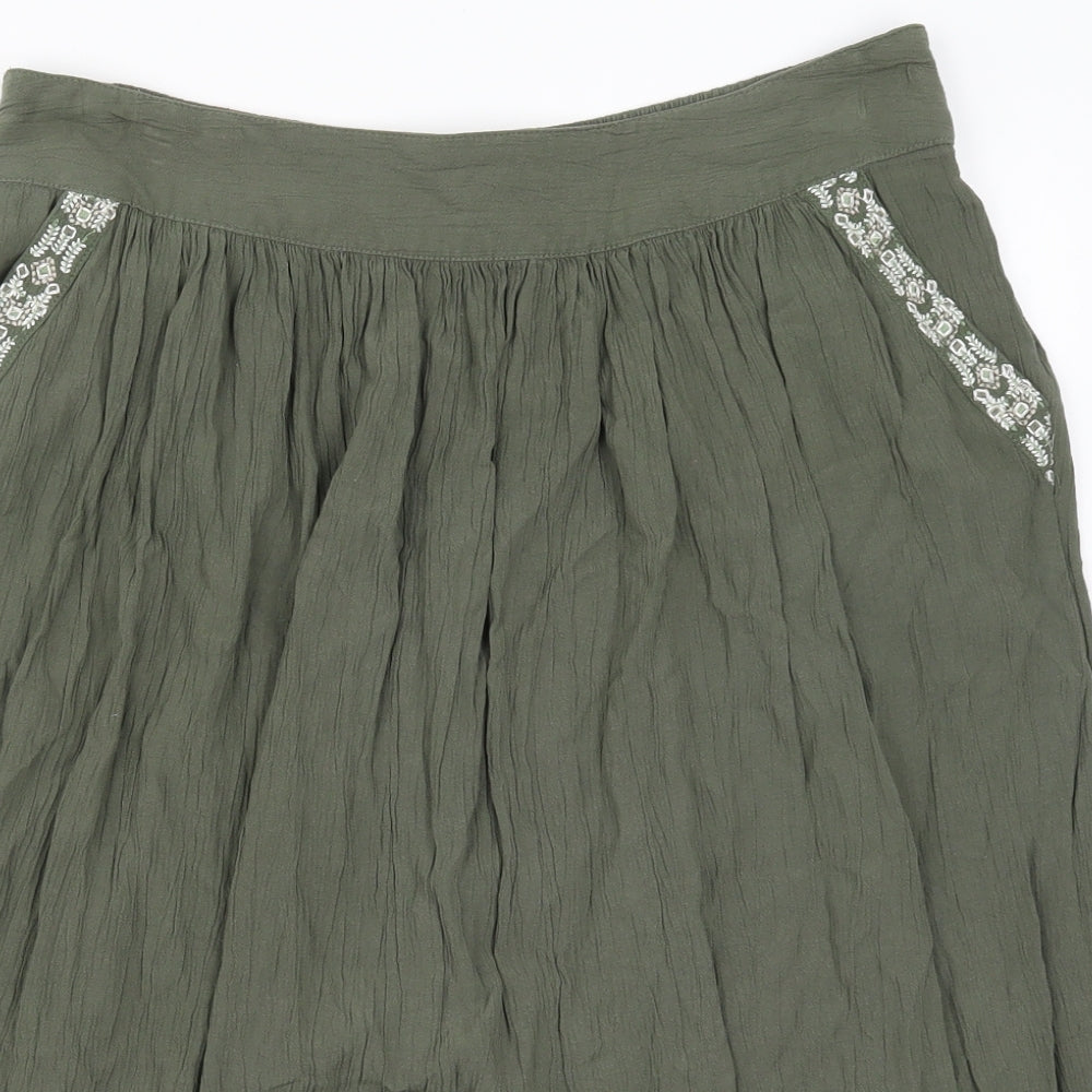 Marks and Spencer Womens Green   A-Line Skirt Size 14