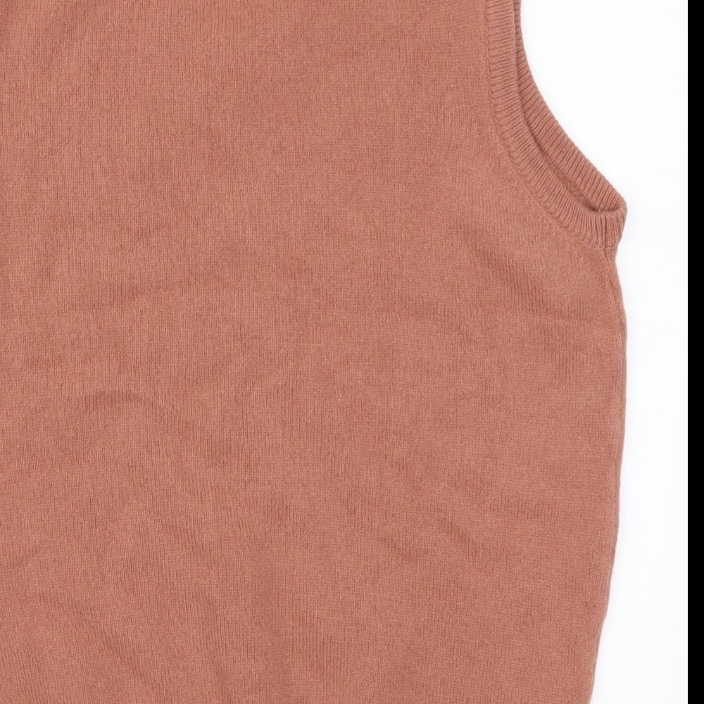 Sabre Mens Pink  Knit Vest Jumper Size L