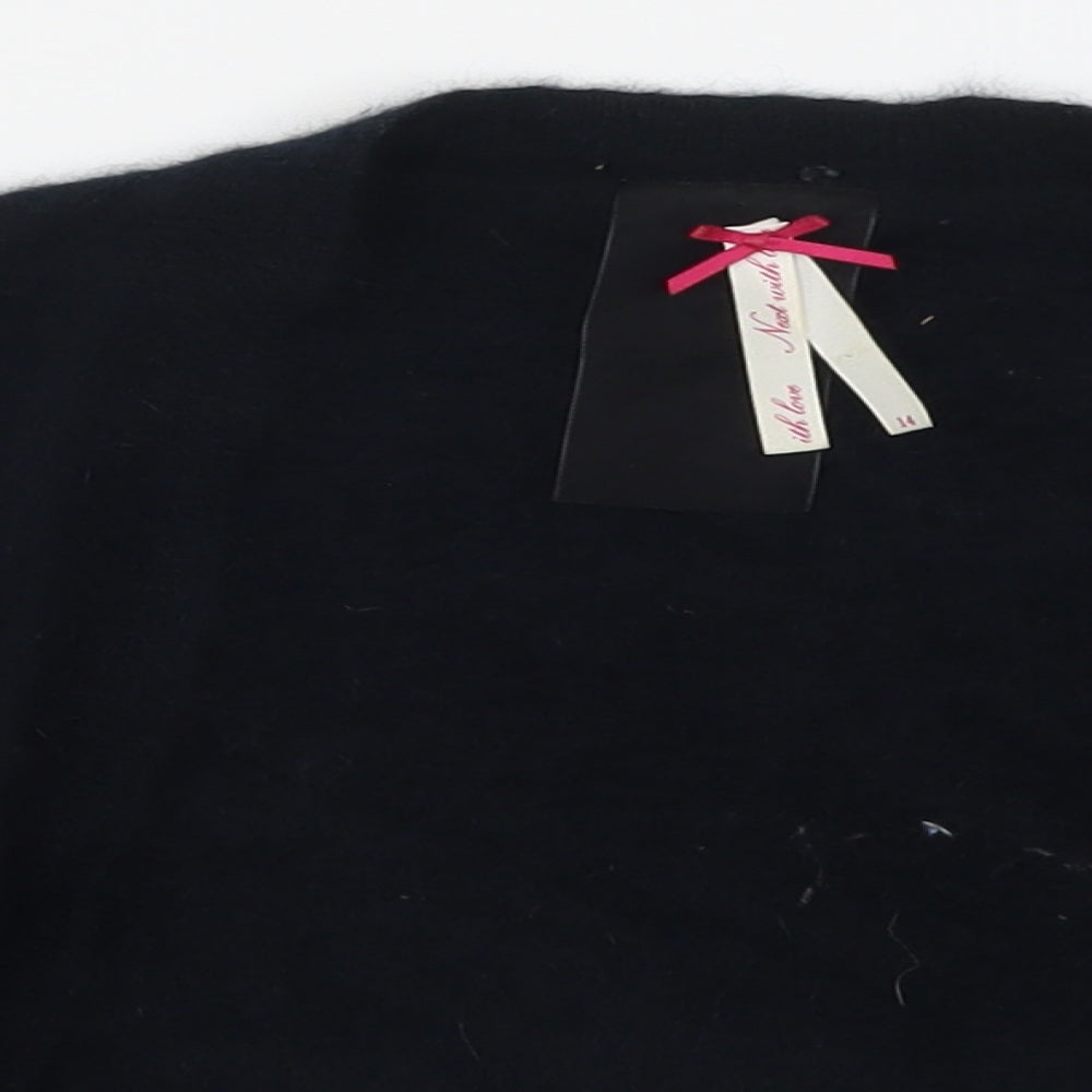 NEXT Womens Black  Knit Cardigan Jumper Size 14
