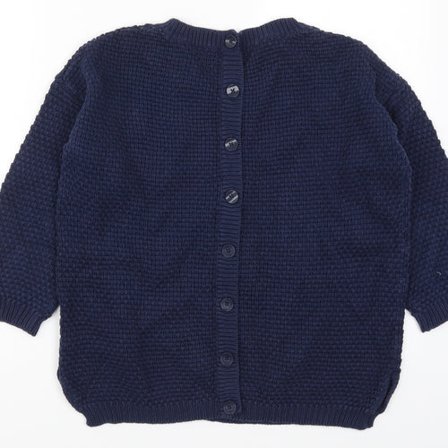 M&Co Womens Blue  Knit Pullover Jumper Size 12