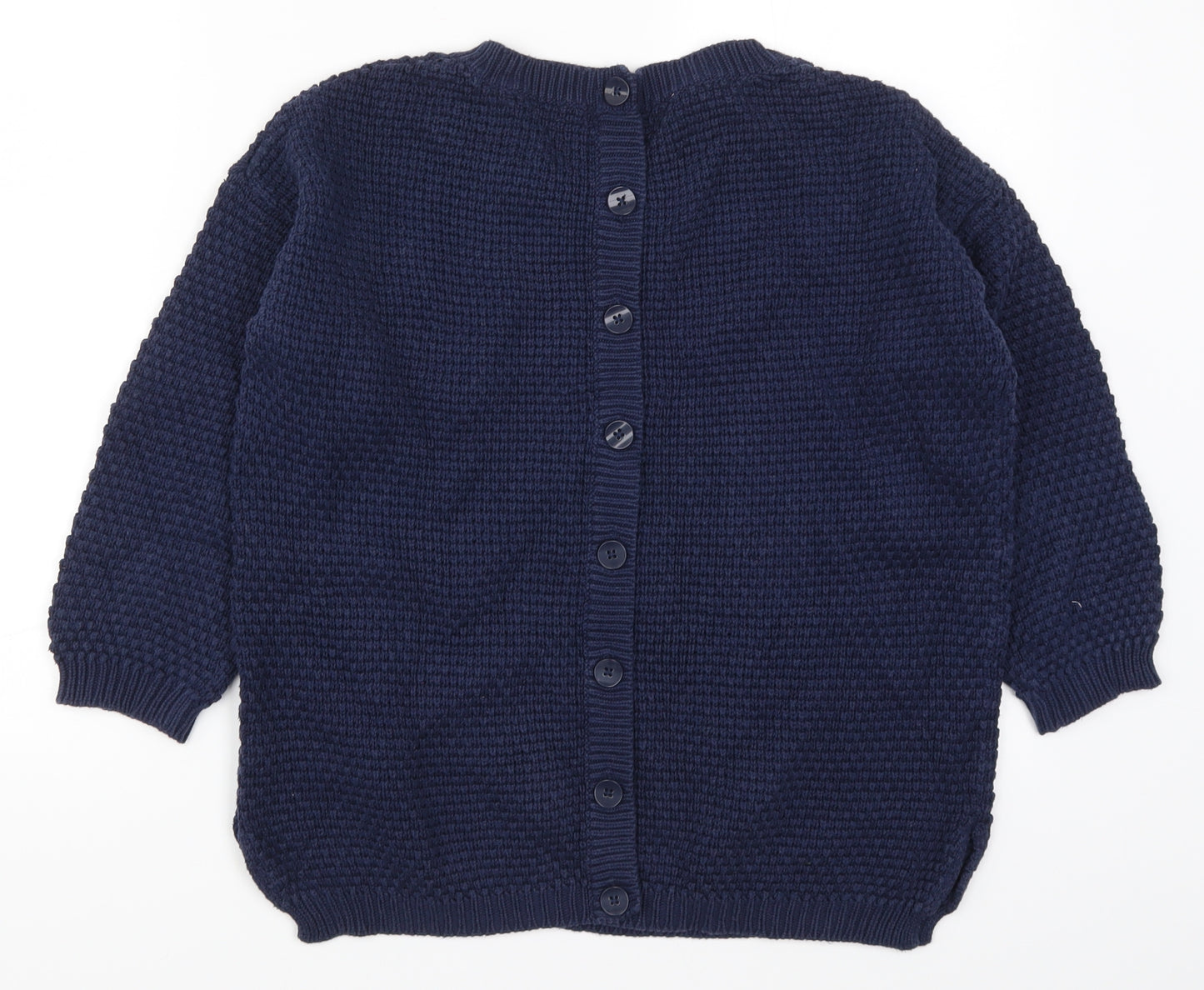 M&Co Womens Blue  Knit Pullover Jumper Size 12