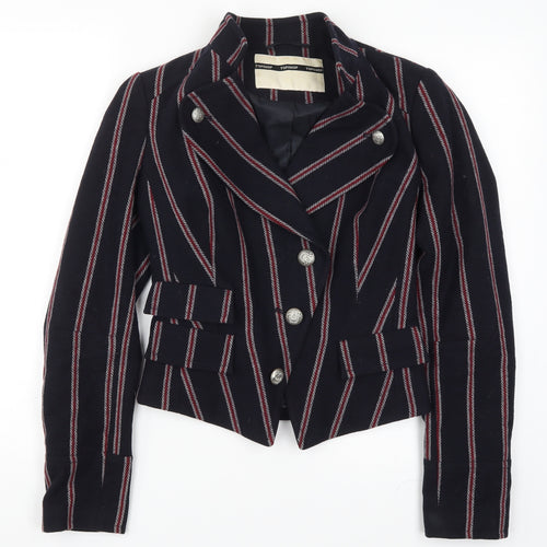 Topshop Womens Blue Striped  Jacket  Size 10