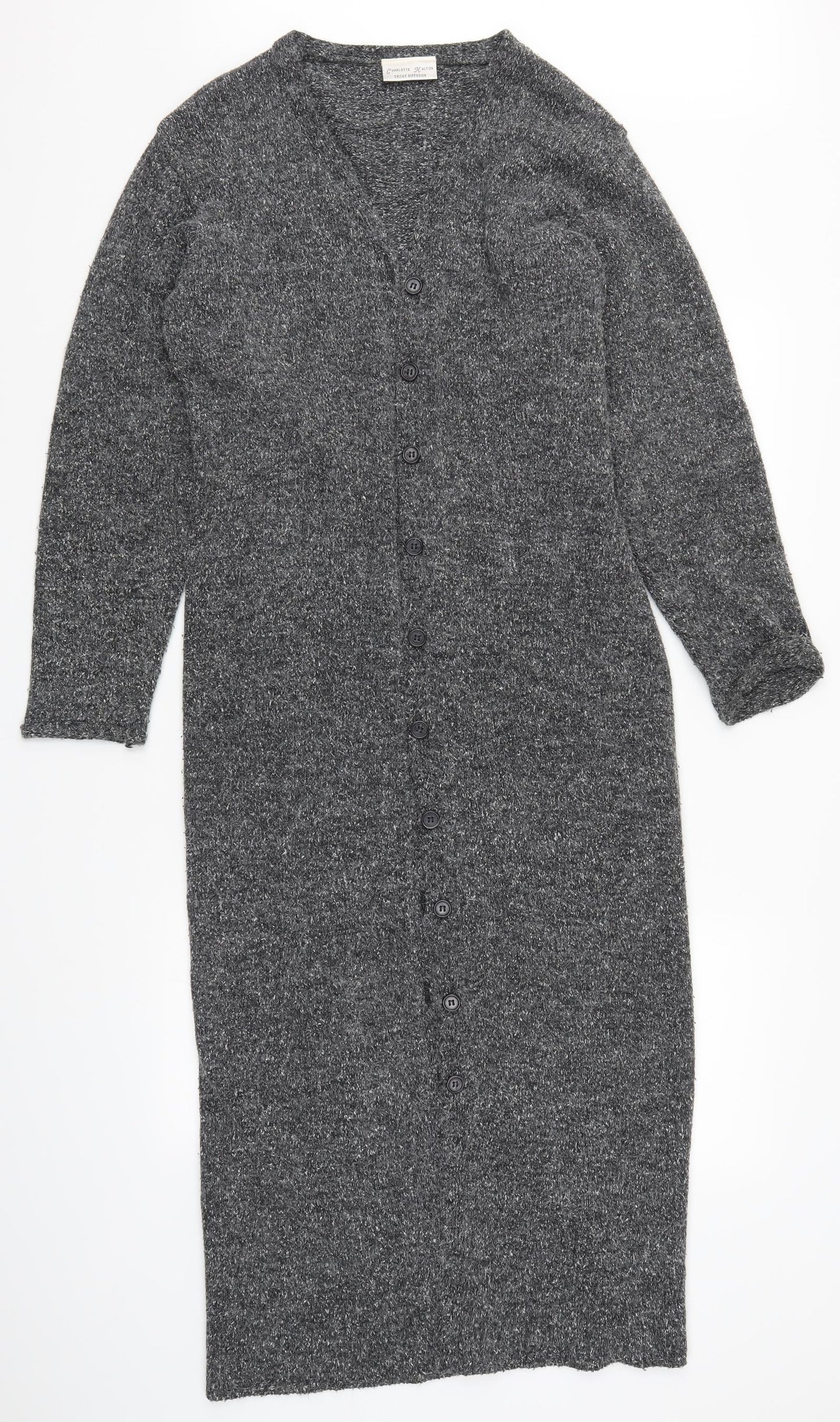 River Island Womens Grey  Knit Cardigan Jumper Size S