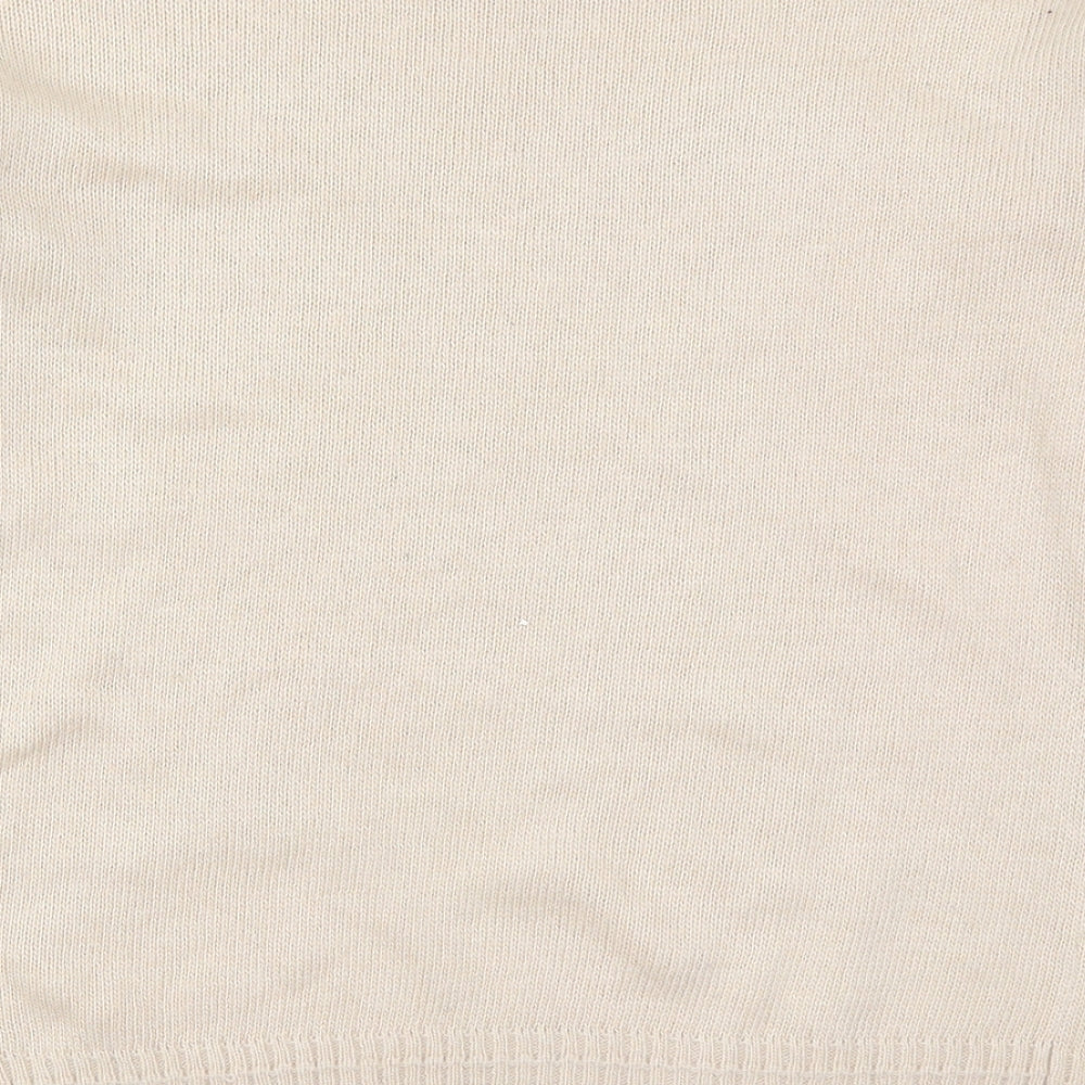 Topshop Womens Beige  Knit Pullover Jumper Size 8  - Birds
