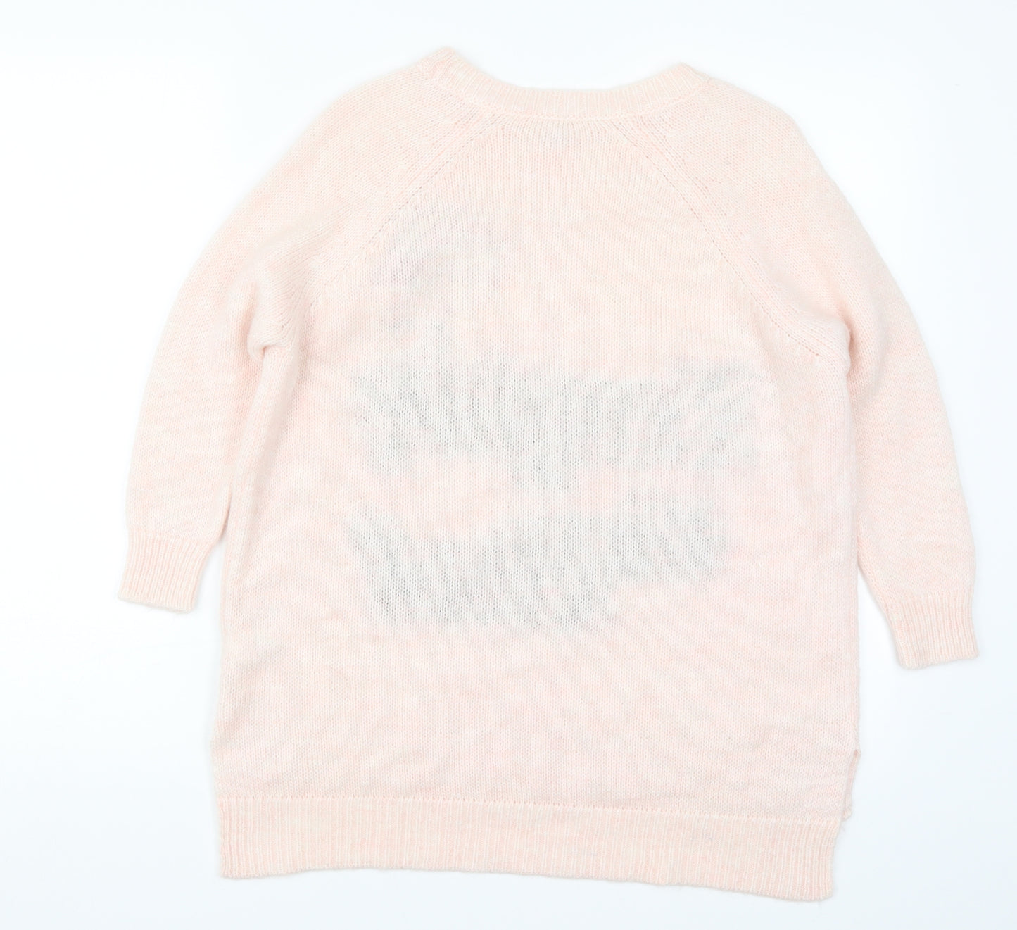 River Island Womens Pink  Knit Pullover Jumper Size 6  - Naughty or Nice