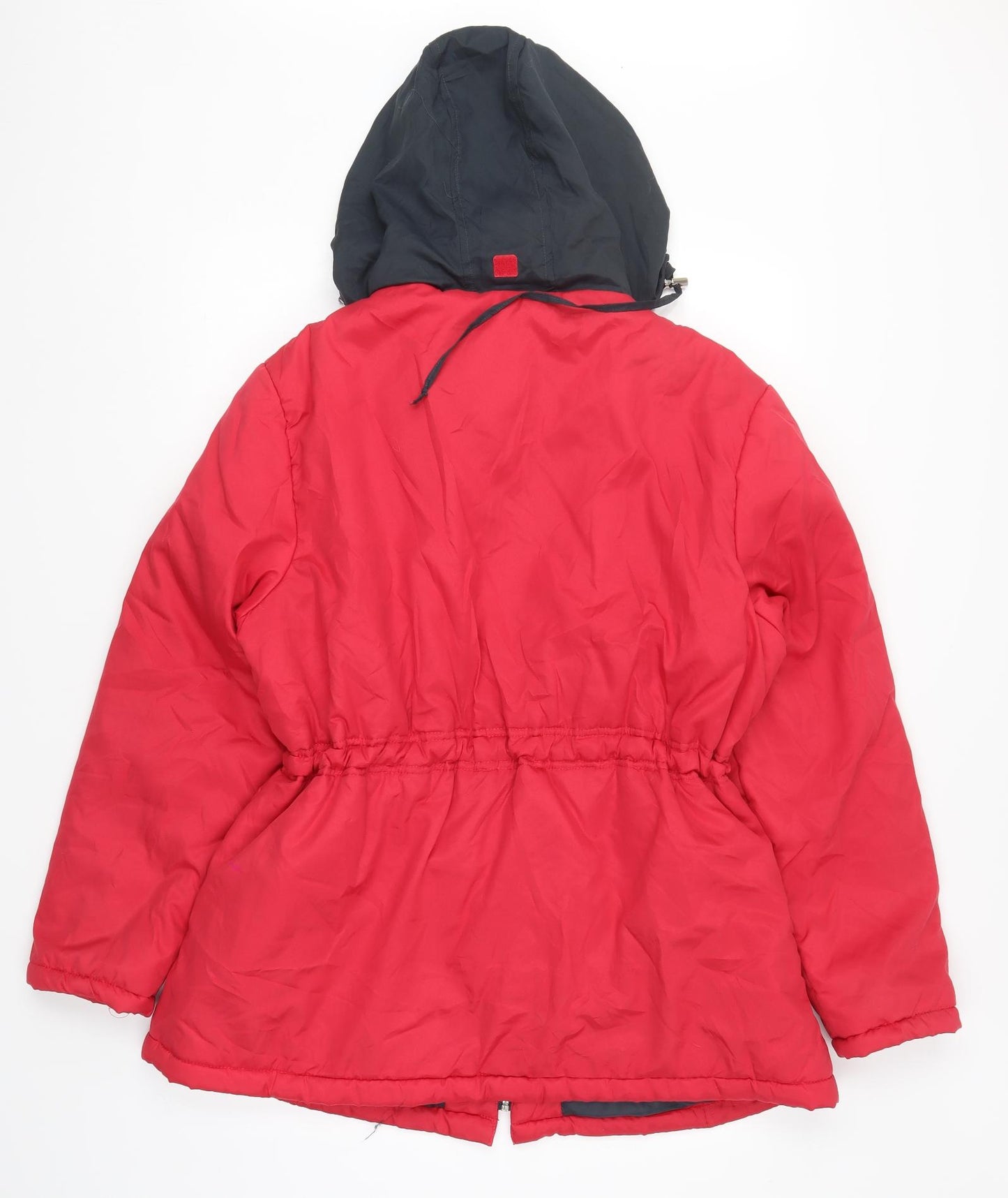 Anne De Lancay Womens Red   Parka Coat Size L