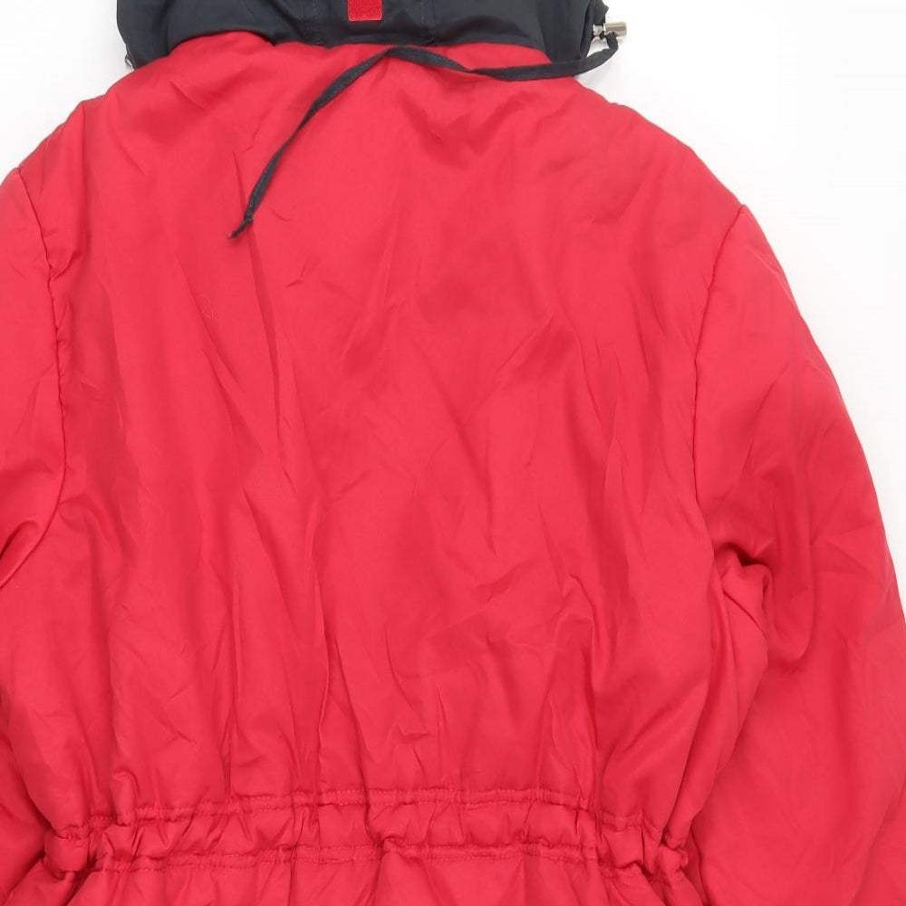 Anne De Lancay Womens Red   Parka Coat Size L