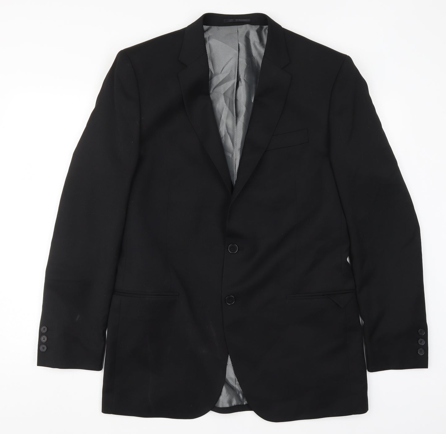 Icona Mens Black   Jacket Suit Jacket Size 40