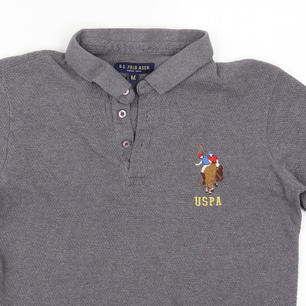 US Polo Assn. Mens Grey    Polo Size M