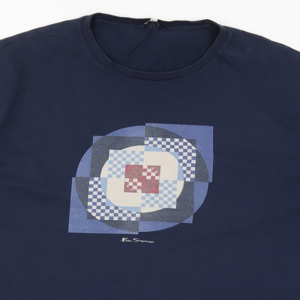 Ben Sherman Mens Blue    T-Shirt Size 34