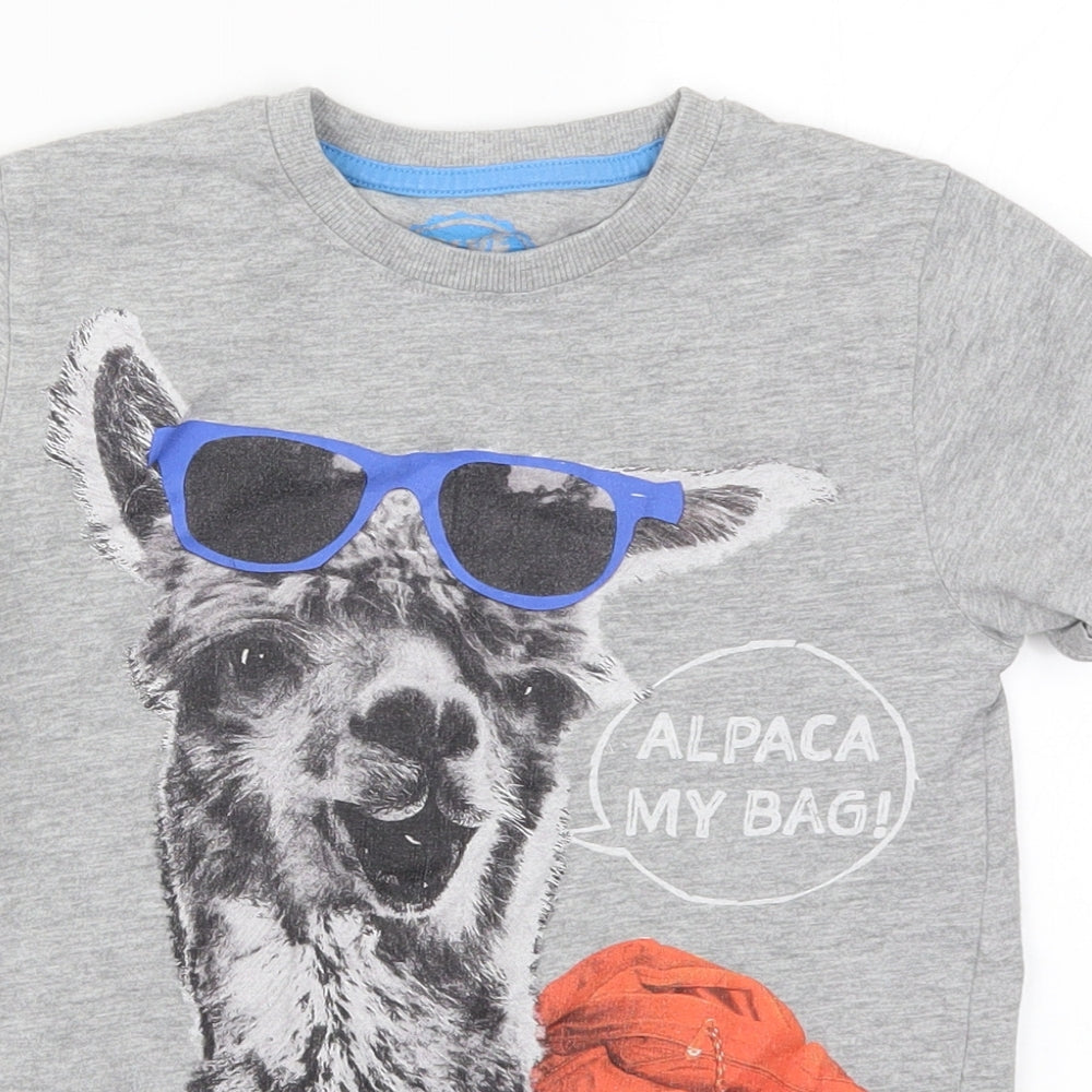 Blue Zoo Boys Grey   Basic T-Shirt Size 9 Years  - Alpaca My Bag