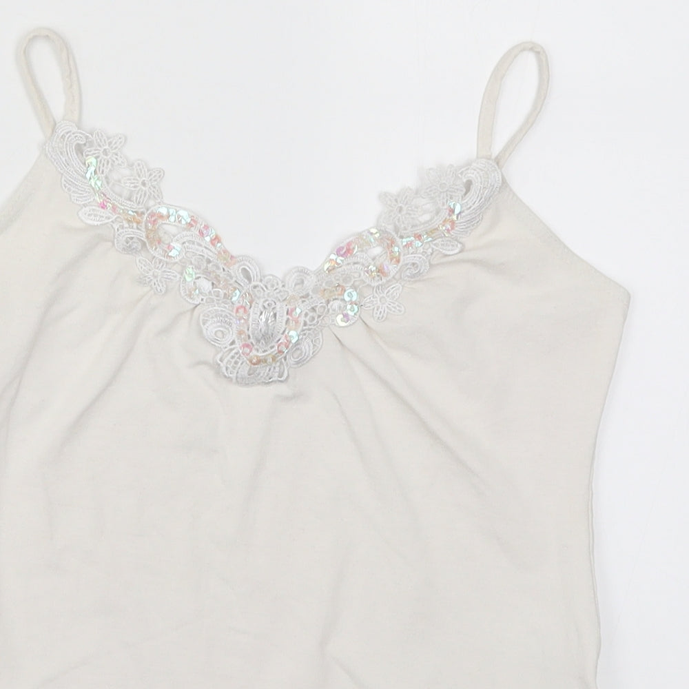 Sophie Girls White   Basic Tank Size 13 Years